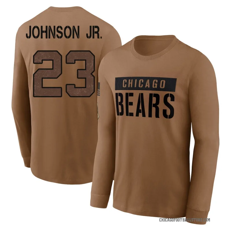 Anthony Johnson Jr. Men's Brown Chicago Bears 2023 Salute To Service Long Sleeve T-Shirt