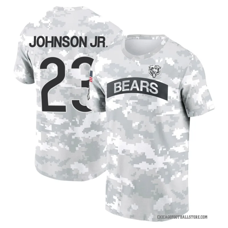 Anthony Johnson Jr. Men's Camo Chicago Bears Arctic 2024 Salute to Service Performance T-Shirt