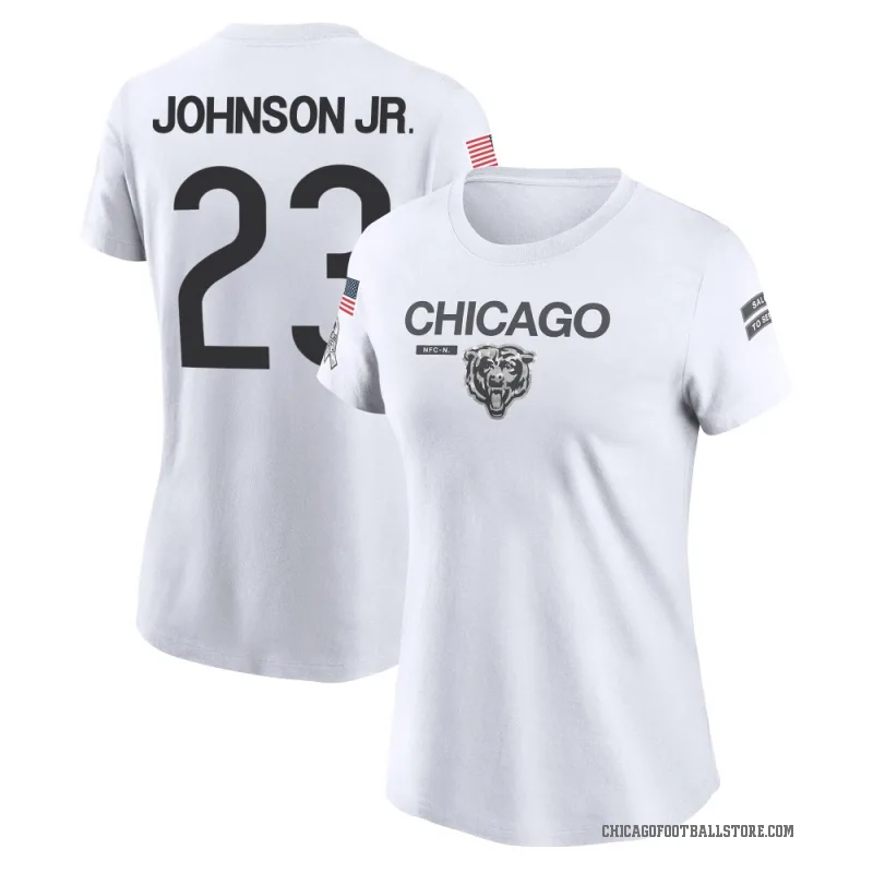 Anthony Johnson Jr. Women's White Chicago Bears 2024 Salute to Service Performance T-Shirt