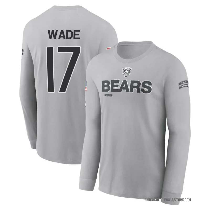 Barrington Wade Men's Gray Chicago Bears 2024 Salute to Service Long Sleeve T-Shirt