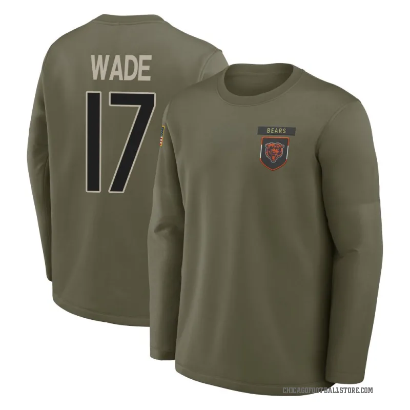 Barrington Wade Men's Olive Chicago Bears 2025 Salute to Service Sideline Coaches Long Sleeve T-Shirt