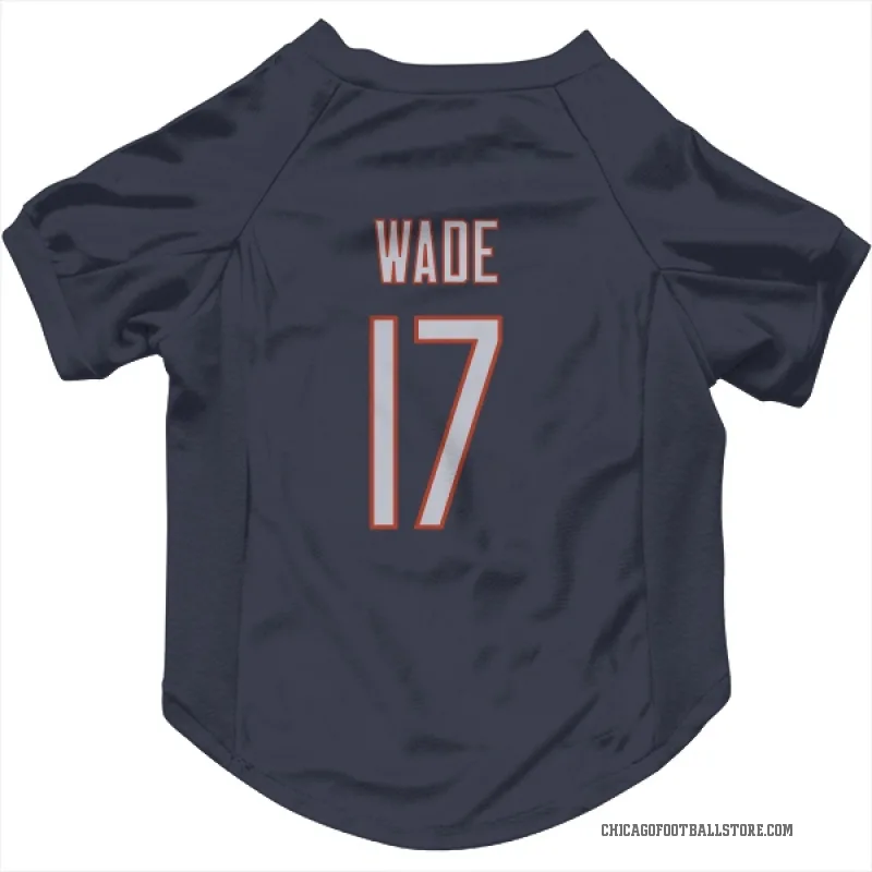 Barrington Wade Navy Chicago Bears Cat & Dog Pet Jersey