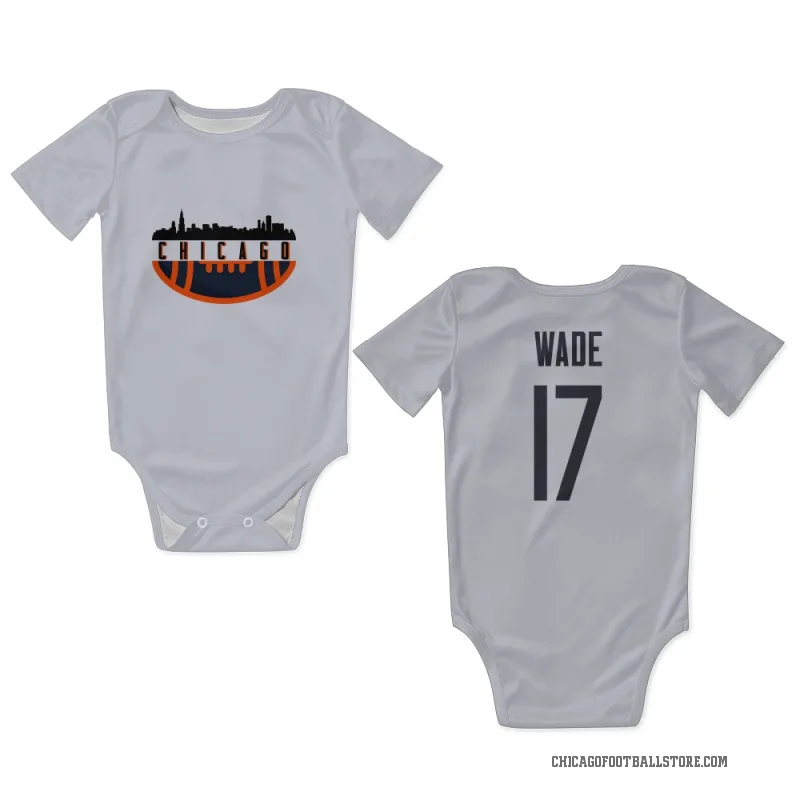 Barrington Wade  White Chicago Bears  Newborn & Infant Bodysuit