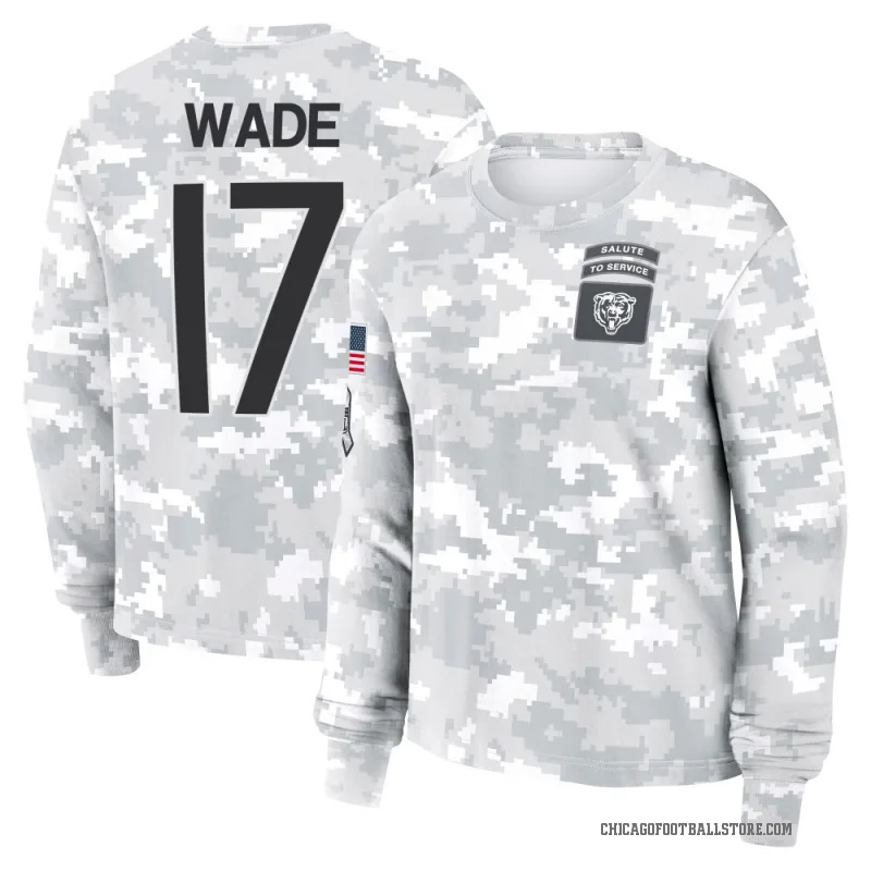Barrington Wade Women's Camo Chicago Bears Arctic 2024 Salute to Service Long Sleeve T-Shirt