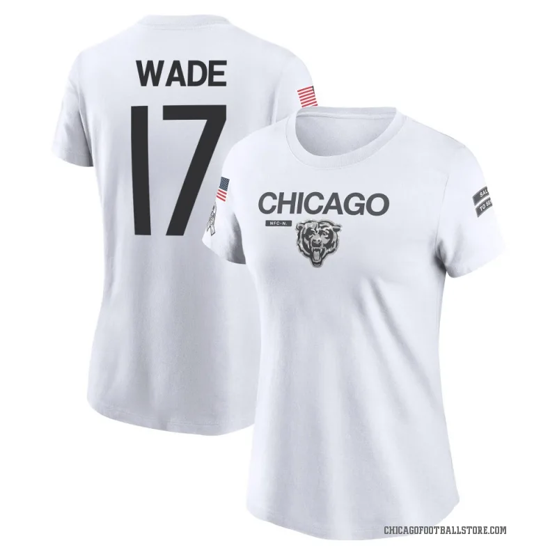 Barrington Wade Women's White Chicago Bears 2024 Salute to Service Performance T-Shirt