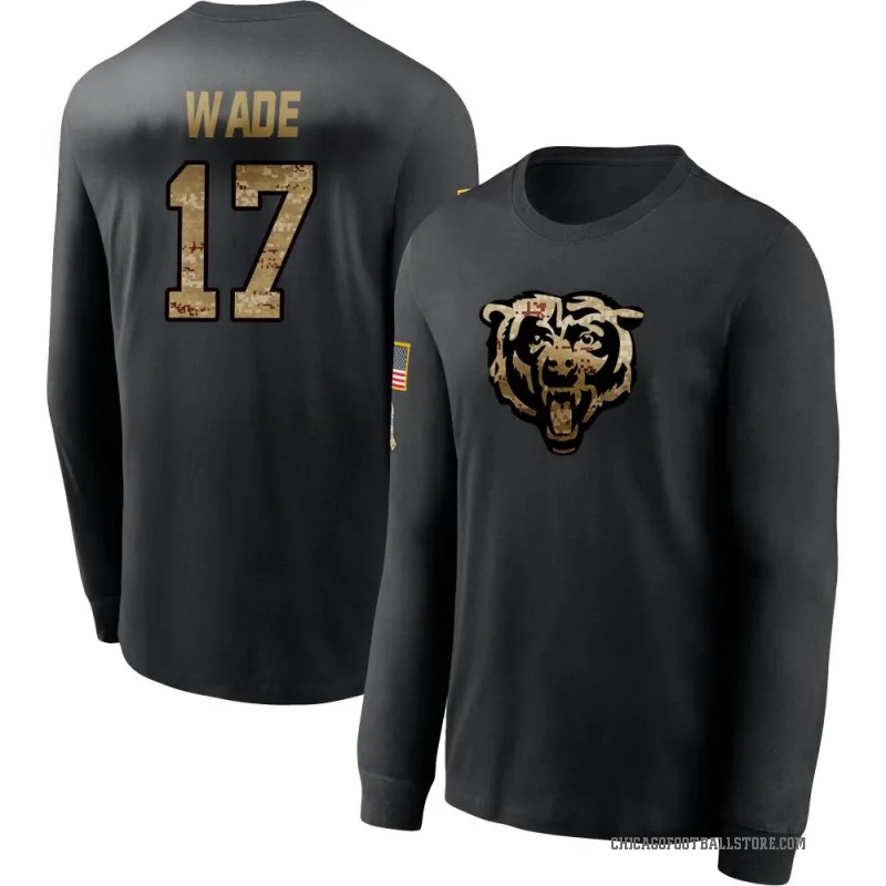 Barrington Wade Youth Black Chicago Bears 2020 Salute To Service Sideline Performance Long Sleeve T-Shirt