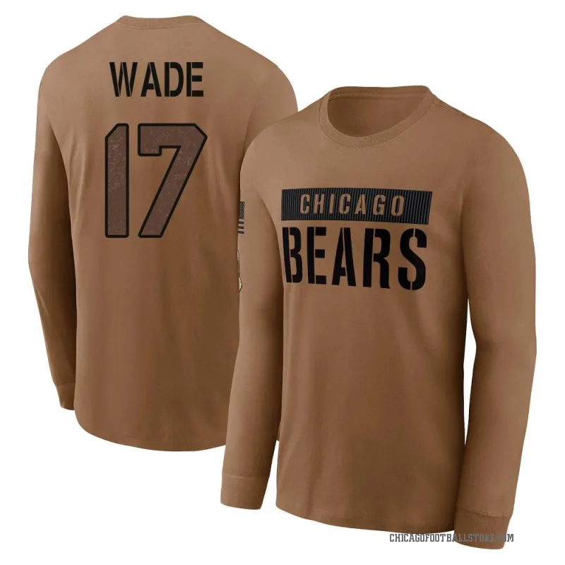Barrington Wade Youth Brown Chicago Bears 2023 Salute To Service Long Sleeve T-Shirt