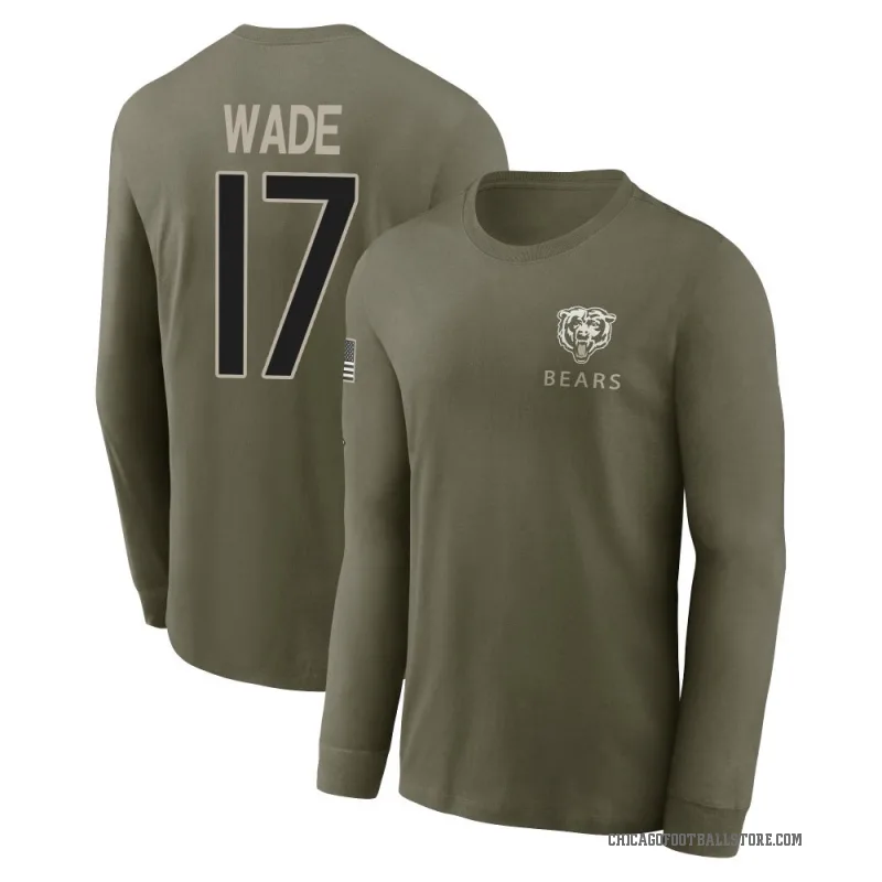 Barrington Wade Youth Olive Chicago Bears 2025 Salute to Service Sideline Long Sleeve T-Shirt