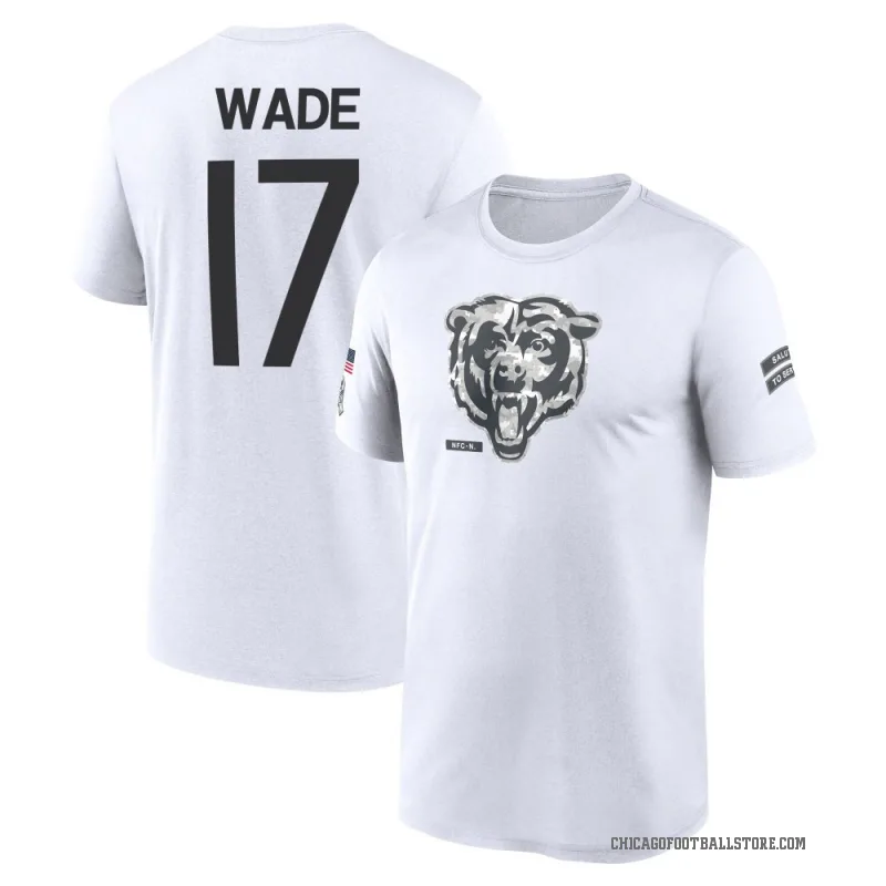 Barrington Wade Youth White Chicago Bears 2024 Salute to Service Performance T-Shirt