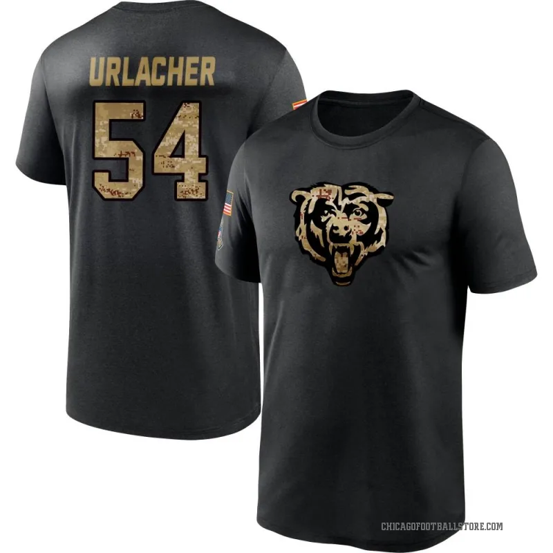 Brian Urlacher Men's Black Chicago Bears 2020 Salute To Service Performance T-Shirt