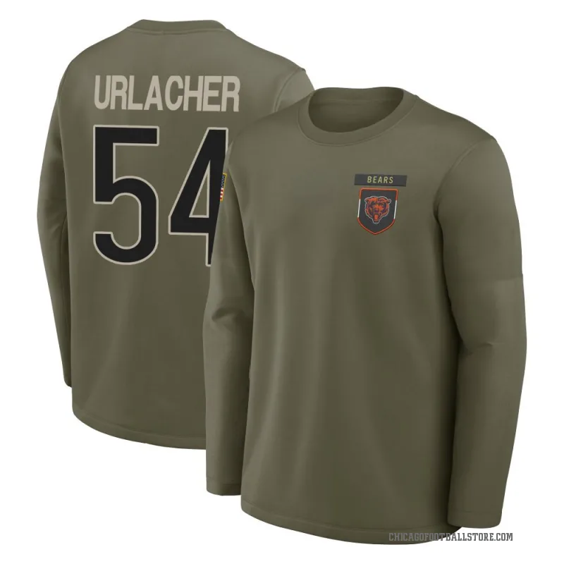 Brian Urlacher Men's Olive Chicago Bears 2025 Salute to Service Sideline Coaches Long Sleeve T-Shirt