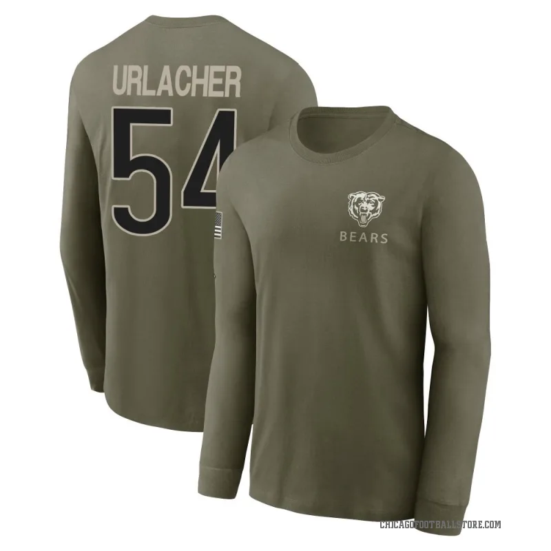 Brian Urlacher Men's Olive Chicago Bears 2025 Salute to Service Sideline Long Sleeve T-Shirt