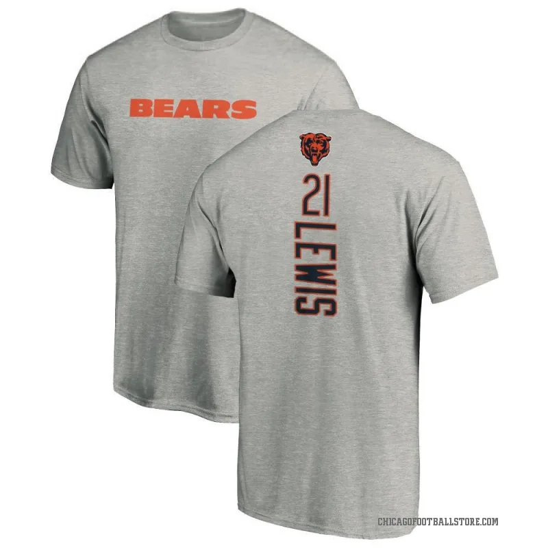Cam Lewis Men's Ash Chicago Bears Backer T-Shirt -