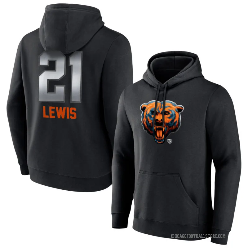 Cam Lewis Men's Black Chicago Bears Midnight Mascot Pullover Hoodie