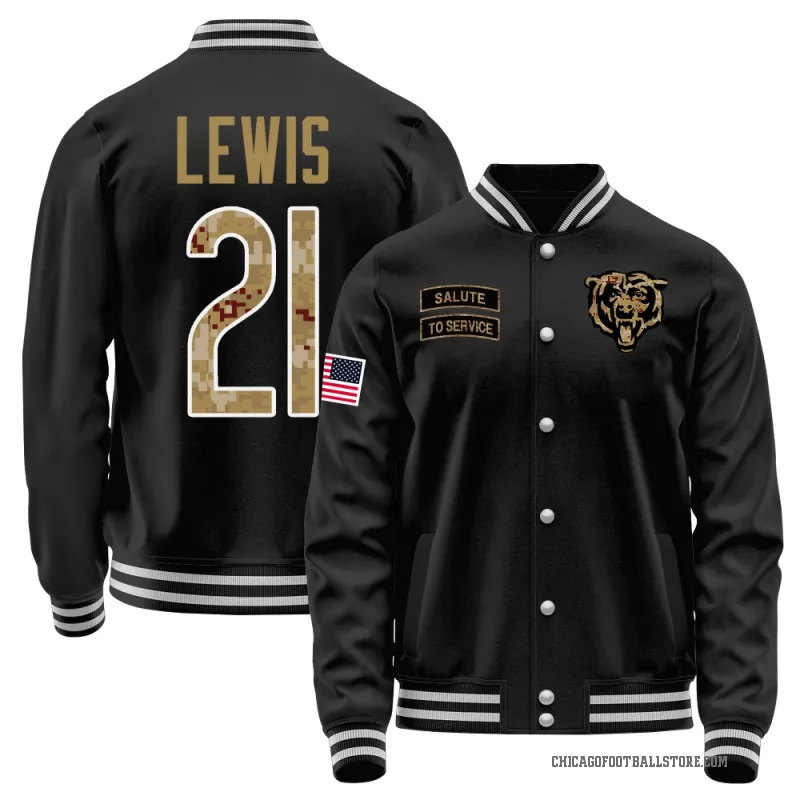 Cam Lewis Men's Black Chicago Bears Salute to Service Sideline Performance Jacket
