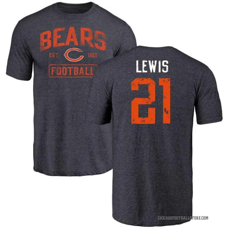 Cam Lewis Men's Navy Chicago Bears Distressed T-Shirt