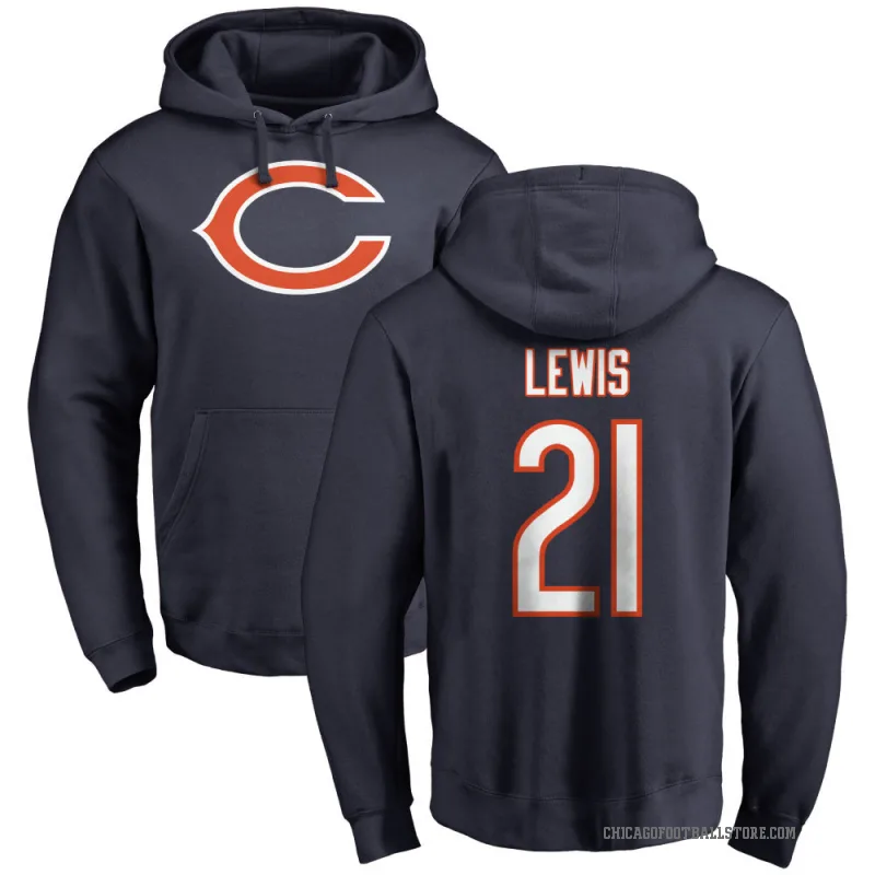 Cam Lewis Men's Navy Chicago Bears Pro Line Logo Pullover Hoodie