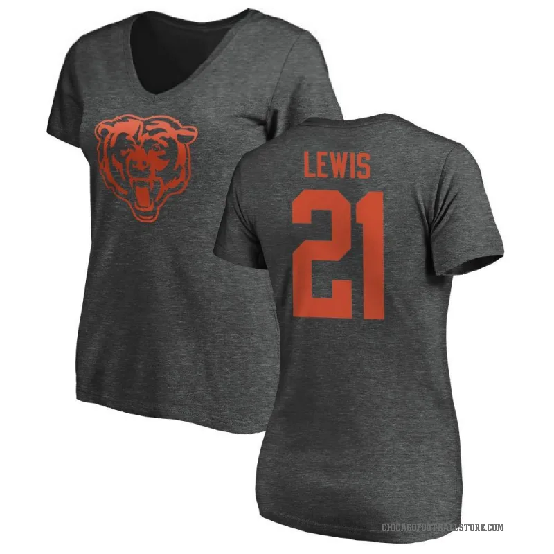 Cam Lewis Women's Ash Chicago Bears One Color T-Shirt -
