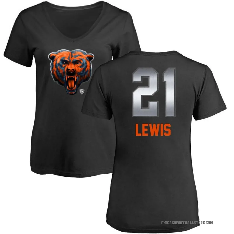 Cam Lewis Women's Black Chicago Bears Midnight Mascot T-Shirt -
