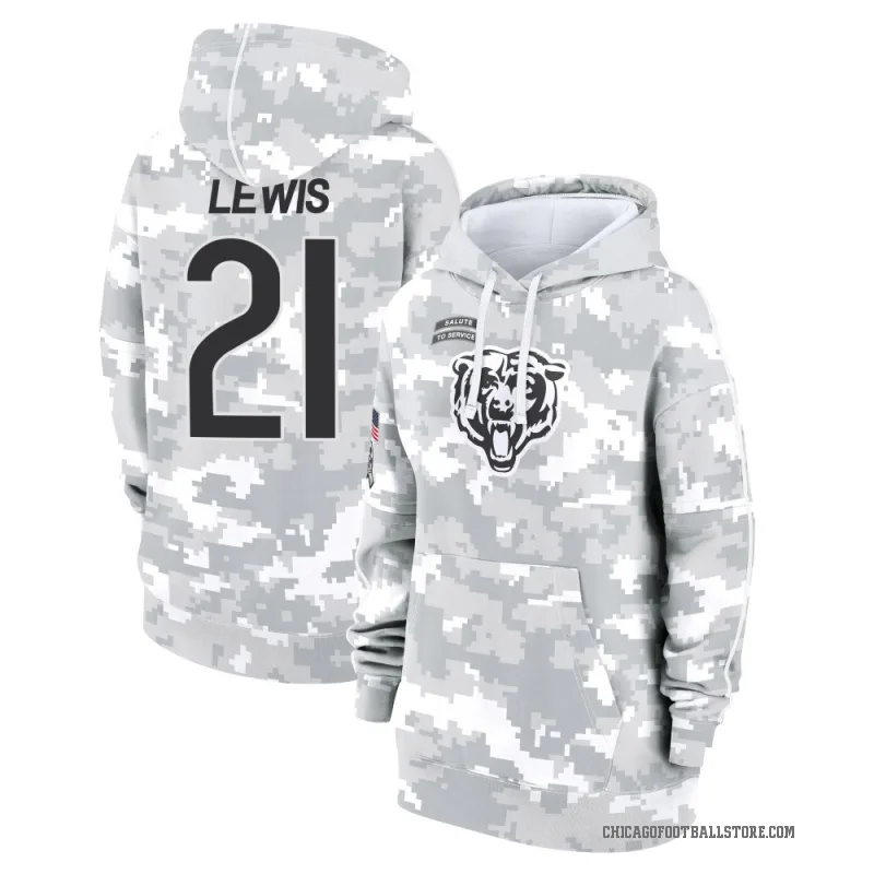Cam Lewis Women's Camo Chicago Bears Arctic 2024 Salute to Service Club Fleece Pullover Hoodie