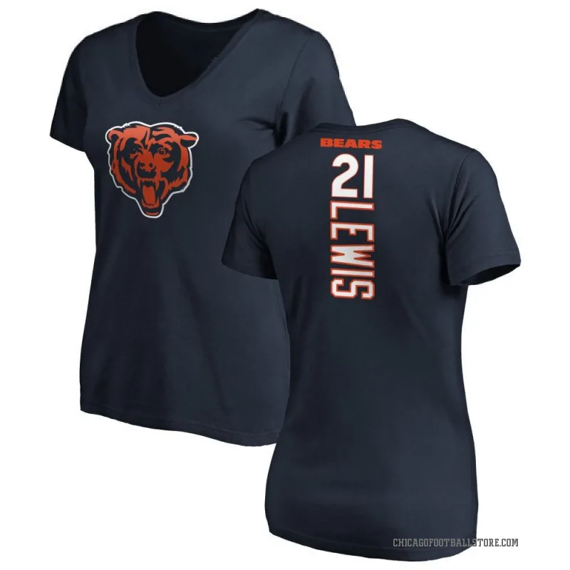 Cam Lewis Women's Navy Chicago Bears Backer Slim Fit T-Shirt -