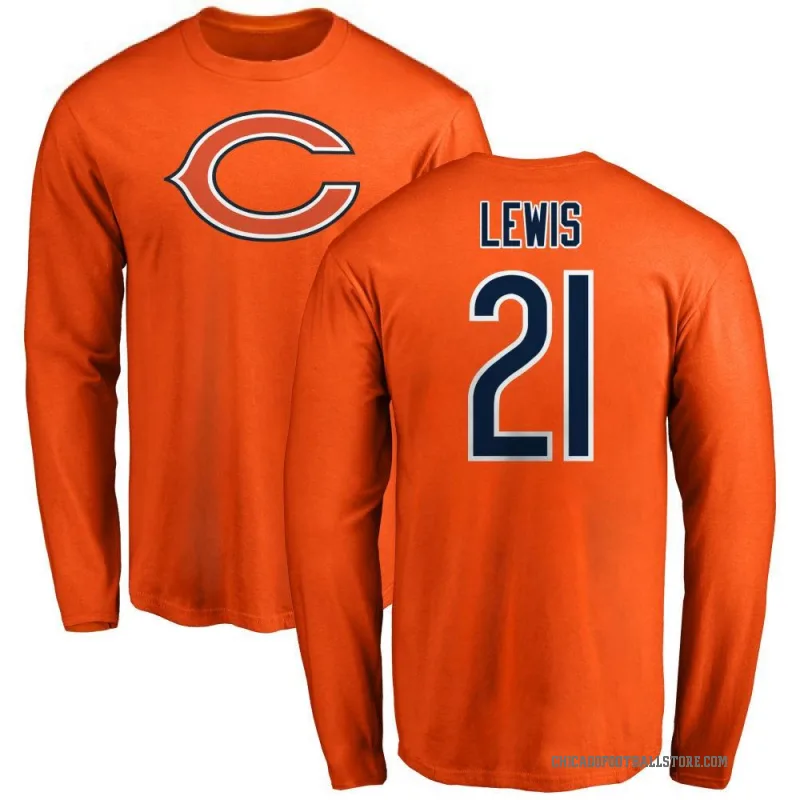 Cam Lewis Youth Orange Chicago Bears Logo Long Sleeve T-Shirt -