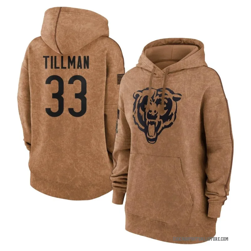 Charles Tillman Women's Brown Chicago Bears 2023 Salute To Service Pullover Hoodie