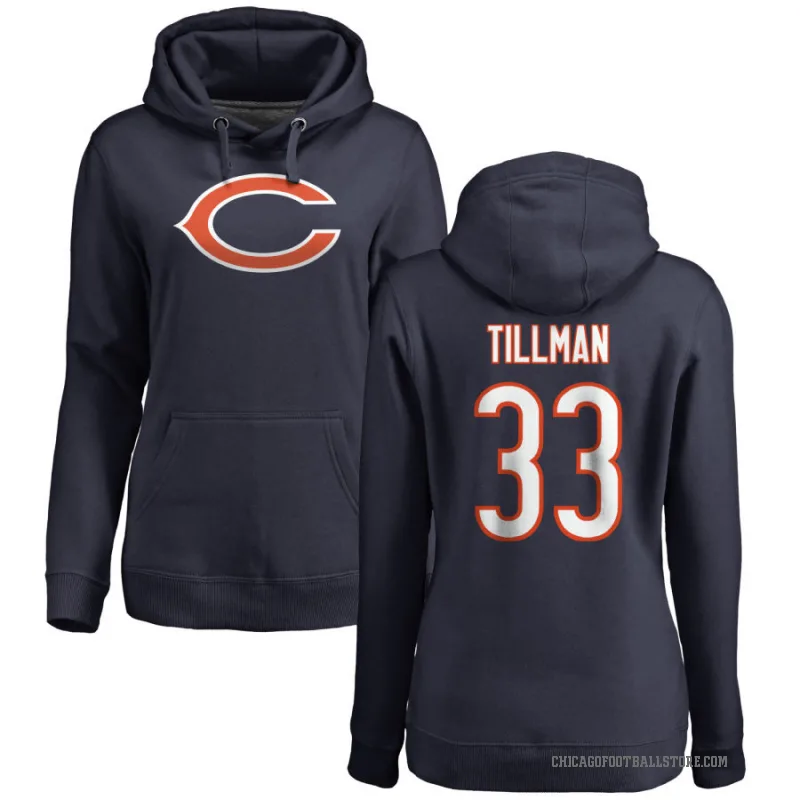 Charles Tillman Women's Navy Chicago Bears Pro Line Logo Pullover Hoodie
