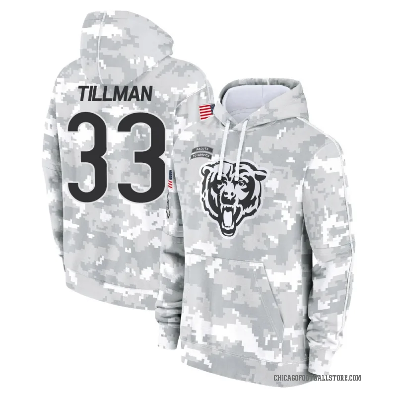 Charles Tillman Youth Camo Chicago Bears Arctic 2024 Salute to Service Club Fleece Pullover Hoodie
