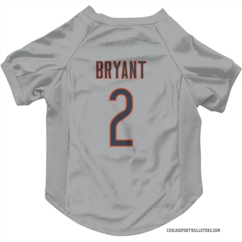 Coby Bryant  Chicago Bears   Silver Cat & Dog Pet Jersey