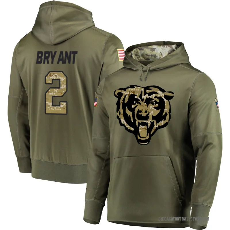 Coby Bryant Men's Olive Chicago Bears Salute to Service Pullover Hoodie