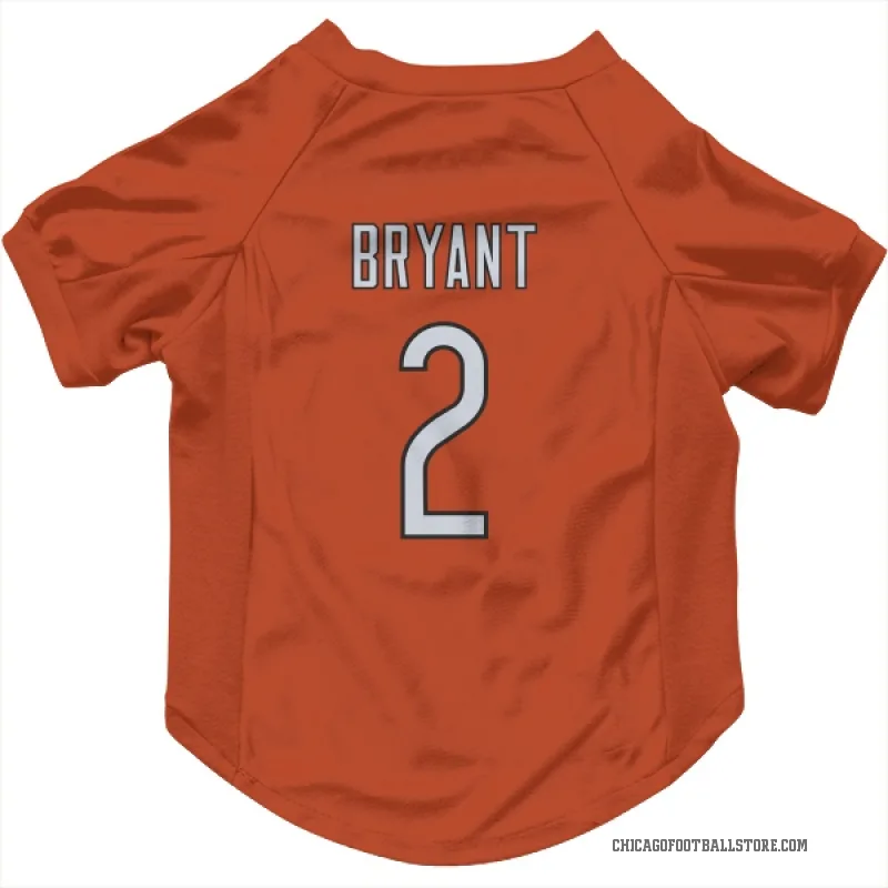 Coby Bryant  Orange Chicago Bears  Cat & Dog Pet Jersey