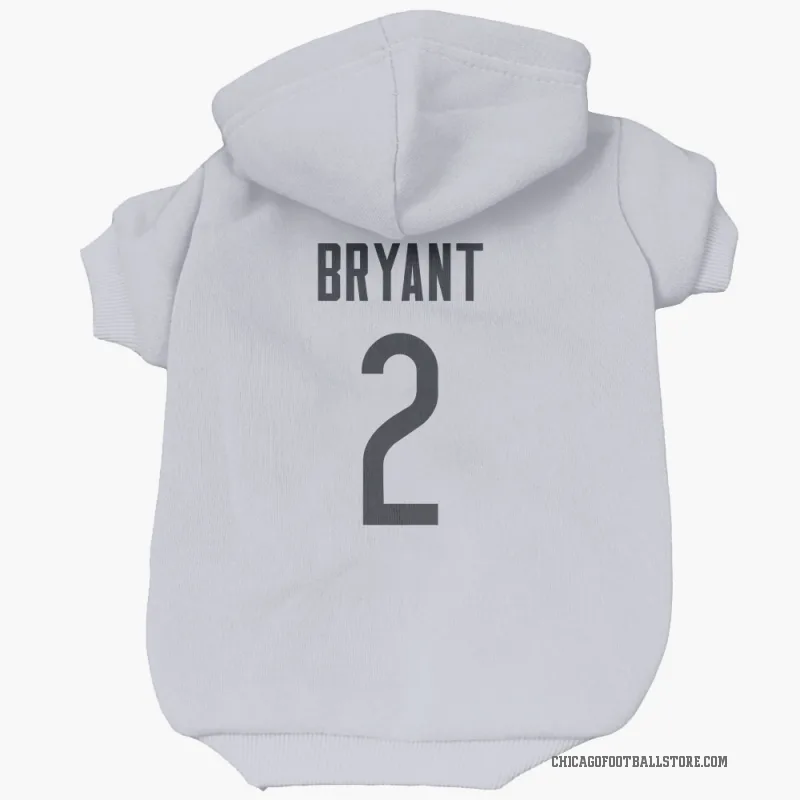 Coby Bryant  White Chicago Bears  Cat & Dog Pet Hoodie
