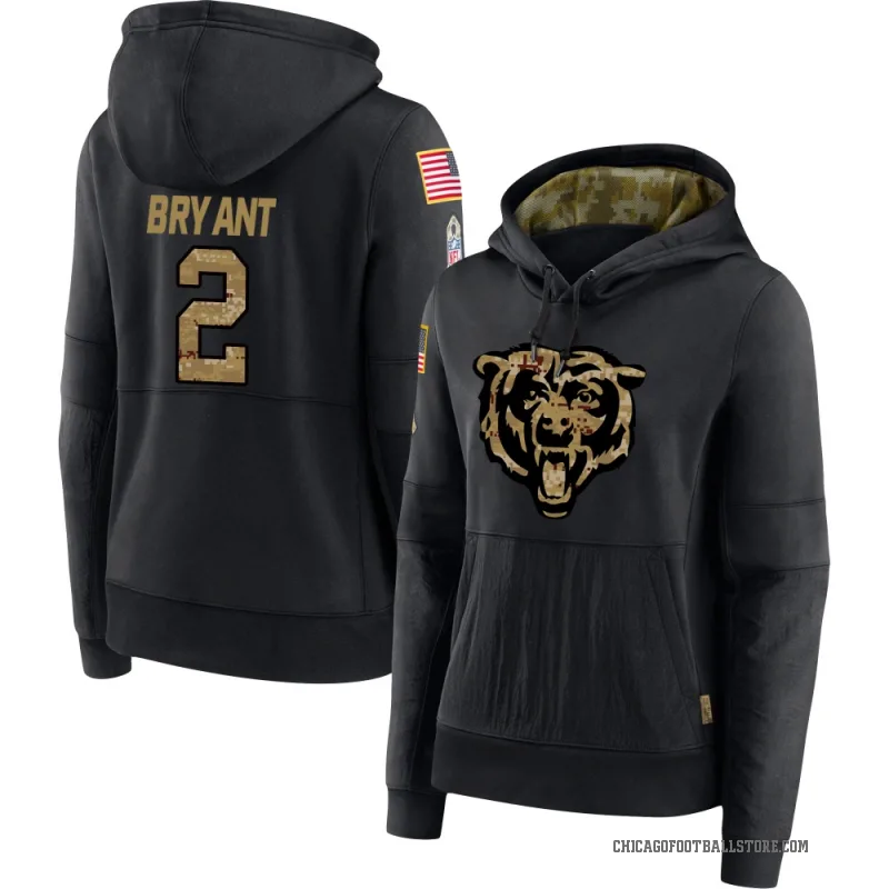 Coby Bryant Women's Black Chicago Bears 2020 Salute to Service Sideline Performance Pullover Hoodie