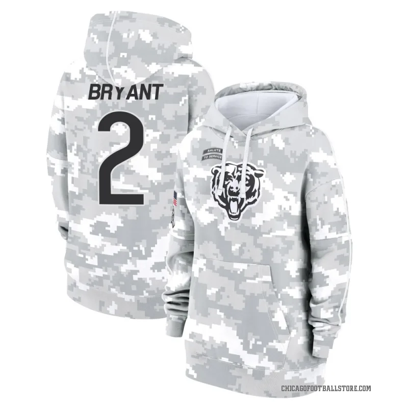 Coby Bryant Women's Camo Chicago Bears Arctic 2024 Salute to Service Club Fleece Pullover Hoodie