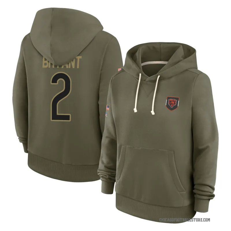 Coby Bryant Women's Olive Chicago Bears 2025 Salute to Service Hoodie