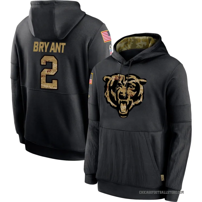 Coby Bryant Youth Black Chicago Bears 2020 Salute to Service Sideline Performance Pullover Hoodie