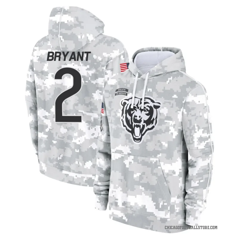 Coby Bryant Youth Camo Chicago Bears Arctic 2024 Salute to Service Club Fleece Pullover Hoodie