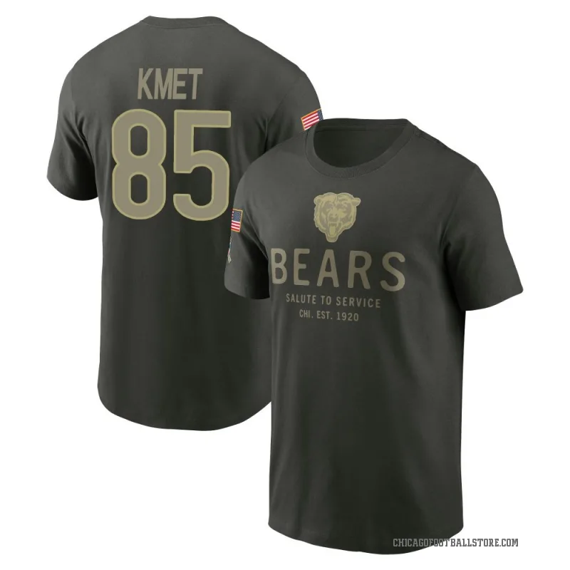 Cole Kmet Men's Green Chicago Bears Forest/ 2025 Salute to Service Sideline Primary Edge T-Shirt