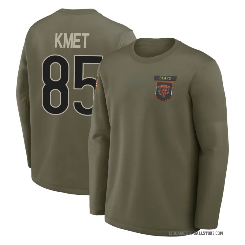Cole Kmet Men's Olive Chicago Bears 2025 Salute to Service Sideline Coaches Long Sleeve T-Shirt