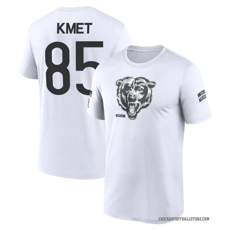 Cole Kmet Men's White Chicago Bears 2024 Salute to Service Performance T-Shirt