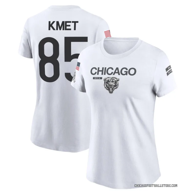 Cole Kmet Women's White Chicago Bears 2024 Salute to Service Performance T-Shirt