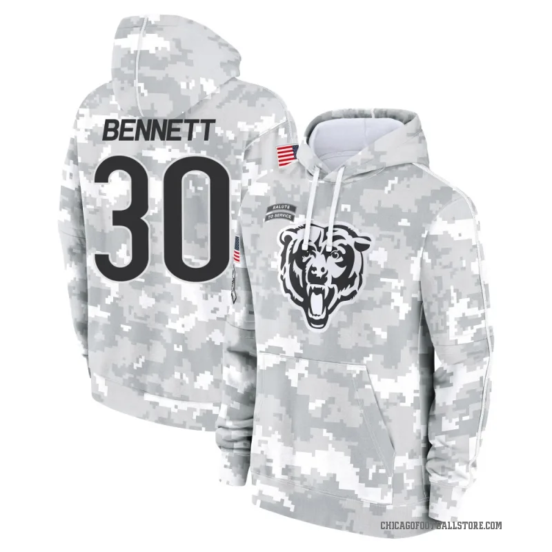 Coleman Bennett Men's Camo Chicago Bears Arctic 2024 Salute to Service Club Fleece Pullover Hoodie