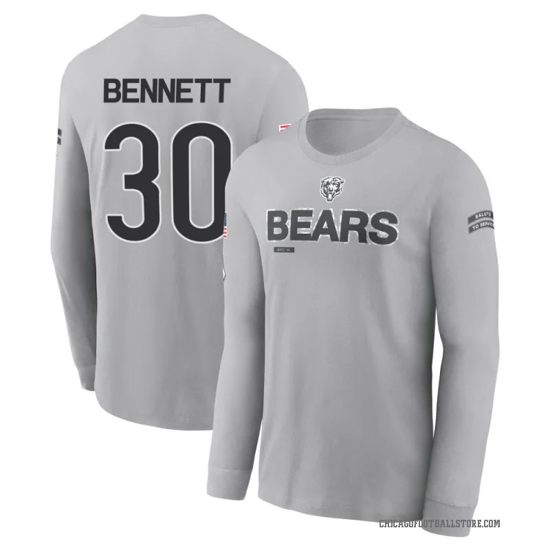 Coleman Bennett Men's Gray Chicago Bears 2024 Salute to Service Long Sleeve T-Shirt