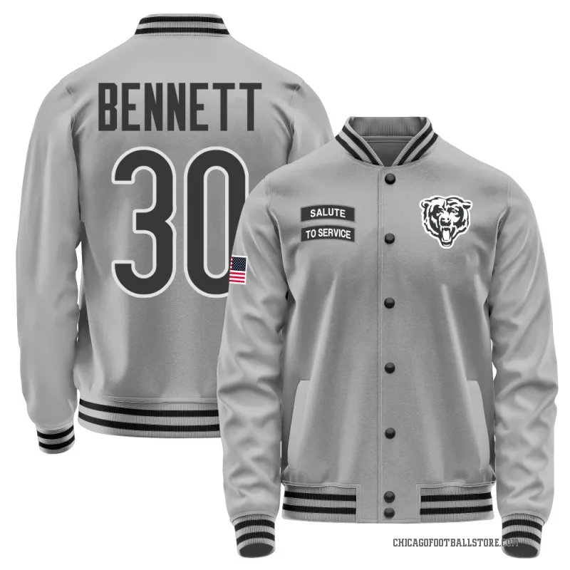 Coleman Bennett Men's Gray Chicago Bears Salute to Service Performance Jacket