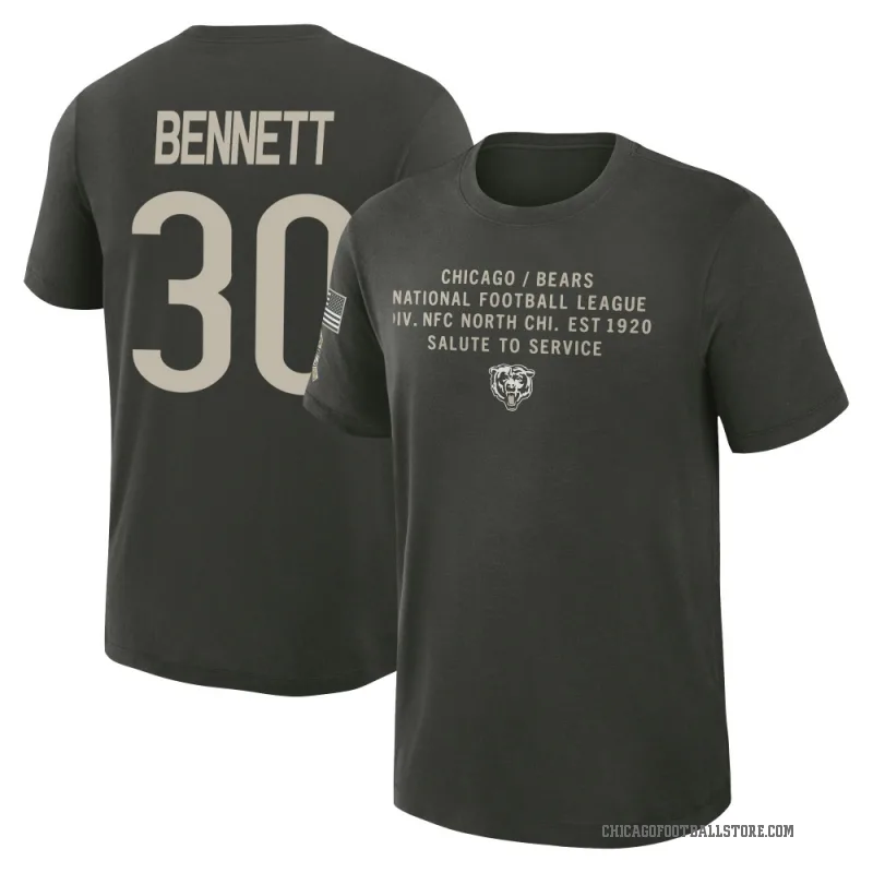 Coleman Bennett Men's Green Chicago Bears Dark/ 2025 Salute to Service Sideline Slub T-Shirt