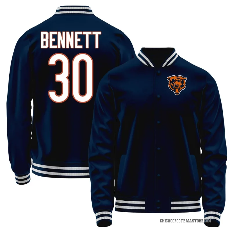 Coleman Bennett Men's Navy Chicago Bears Full-Snap Jacket