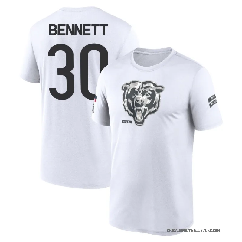 Coleman Bennett Men's White Chicago Bears 2024 Salute to Service Performance T-Shirt