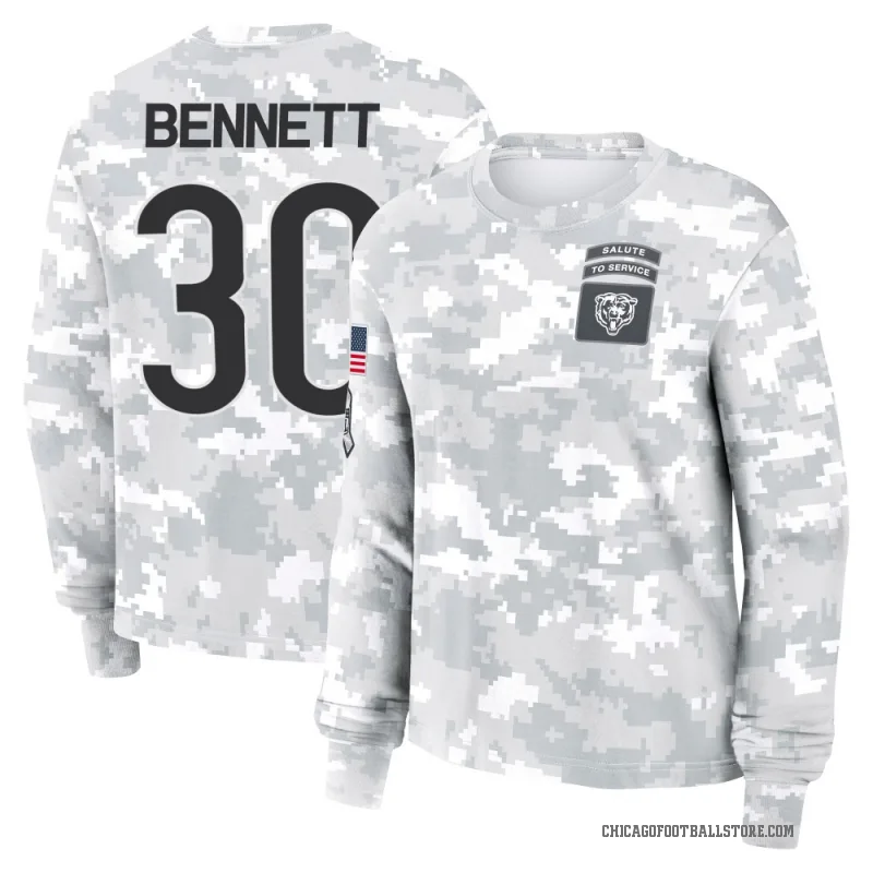 Coleman Bennett Women's Camo Chicago Bears Arctic 2024 Salute to Service Long Sleeve T-Shirt