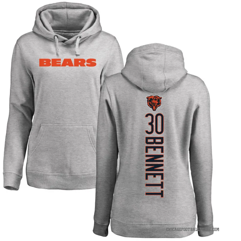 Coleman Bennett Women's Chicago Bears Pro Line Ash Backer Pullover Hoodie